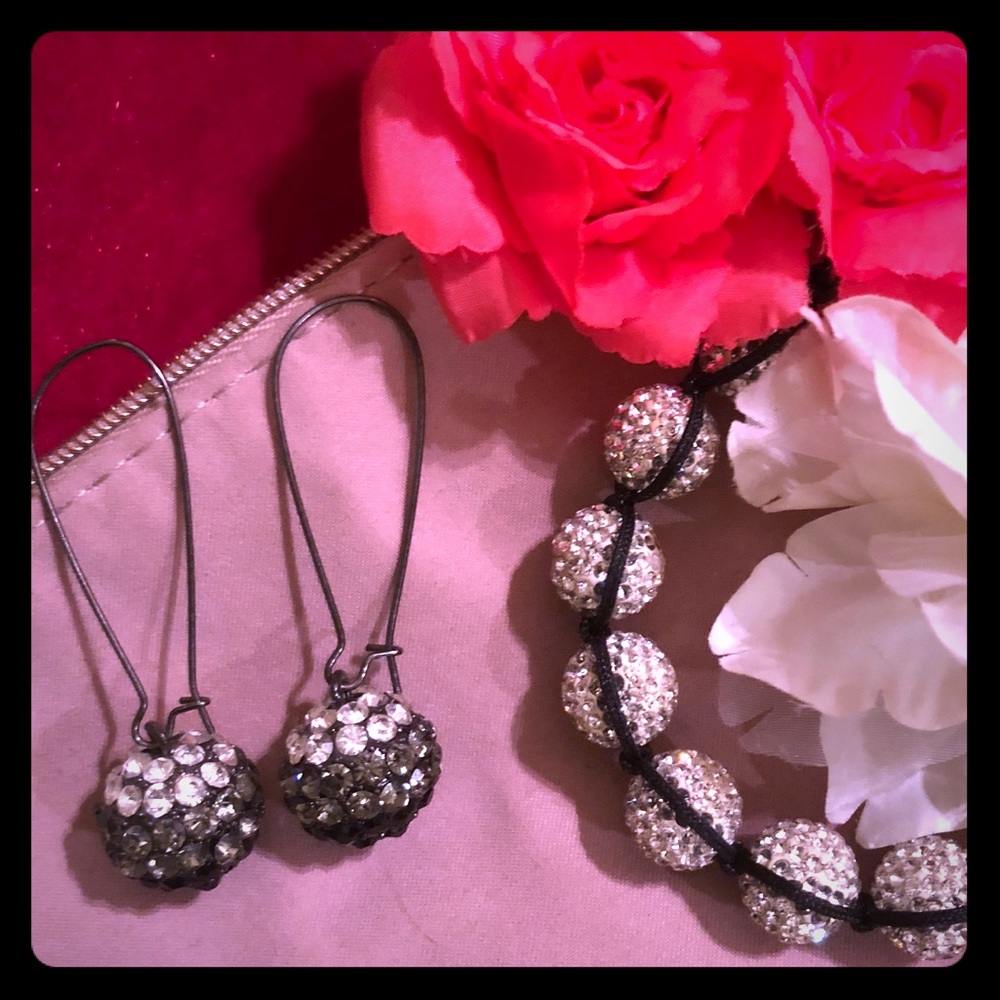 Black+Diamond OMBRÉ Disco Ball Shape Drop Earrings