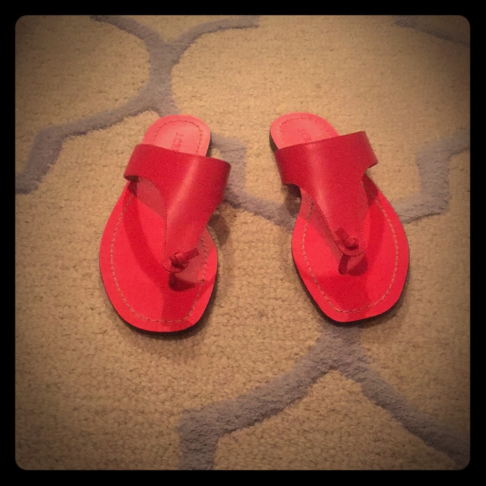 Hot pink Jcrew flip flops