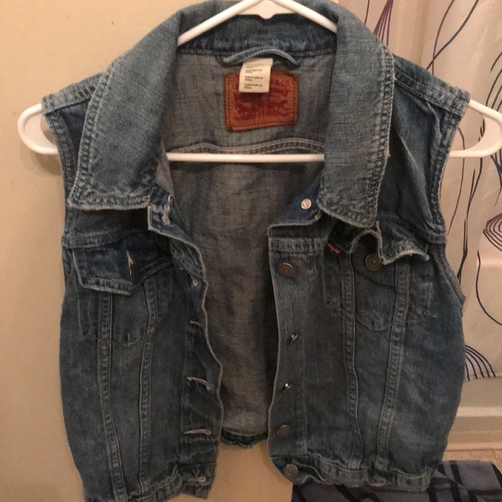 Blue jean Levi vest