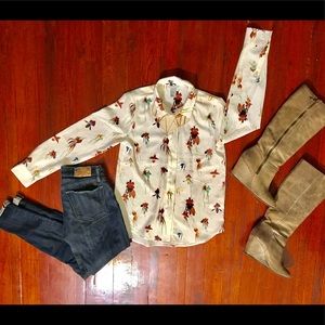 Floral H&M shirt size 4