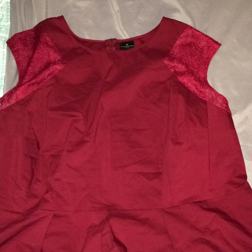 Red peplum top