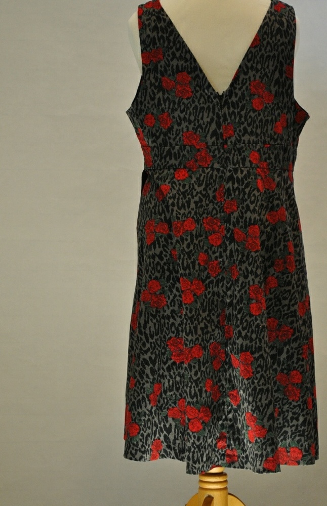 TORRID A-line Dress Animal Print w/roses size 3