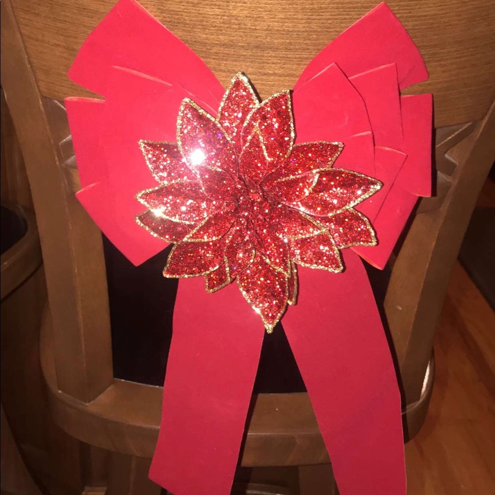 Handmade ruby red bows - Picture 2 of 2