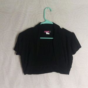 Black short sleeve shrug