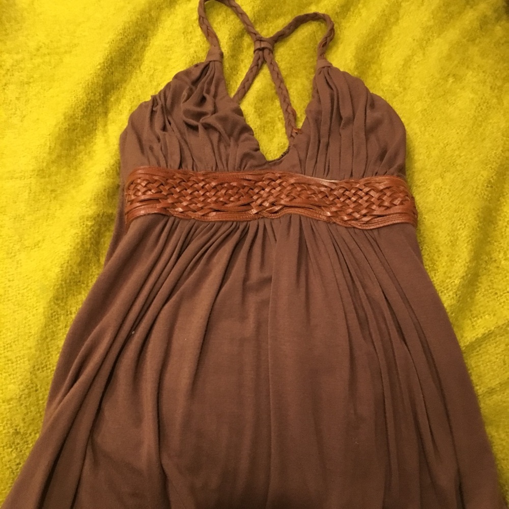Brown halter top