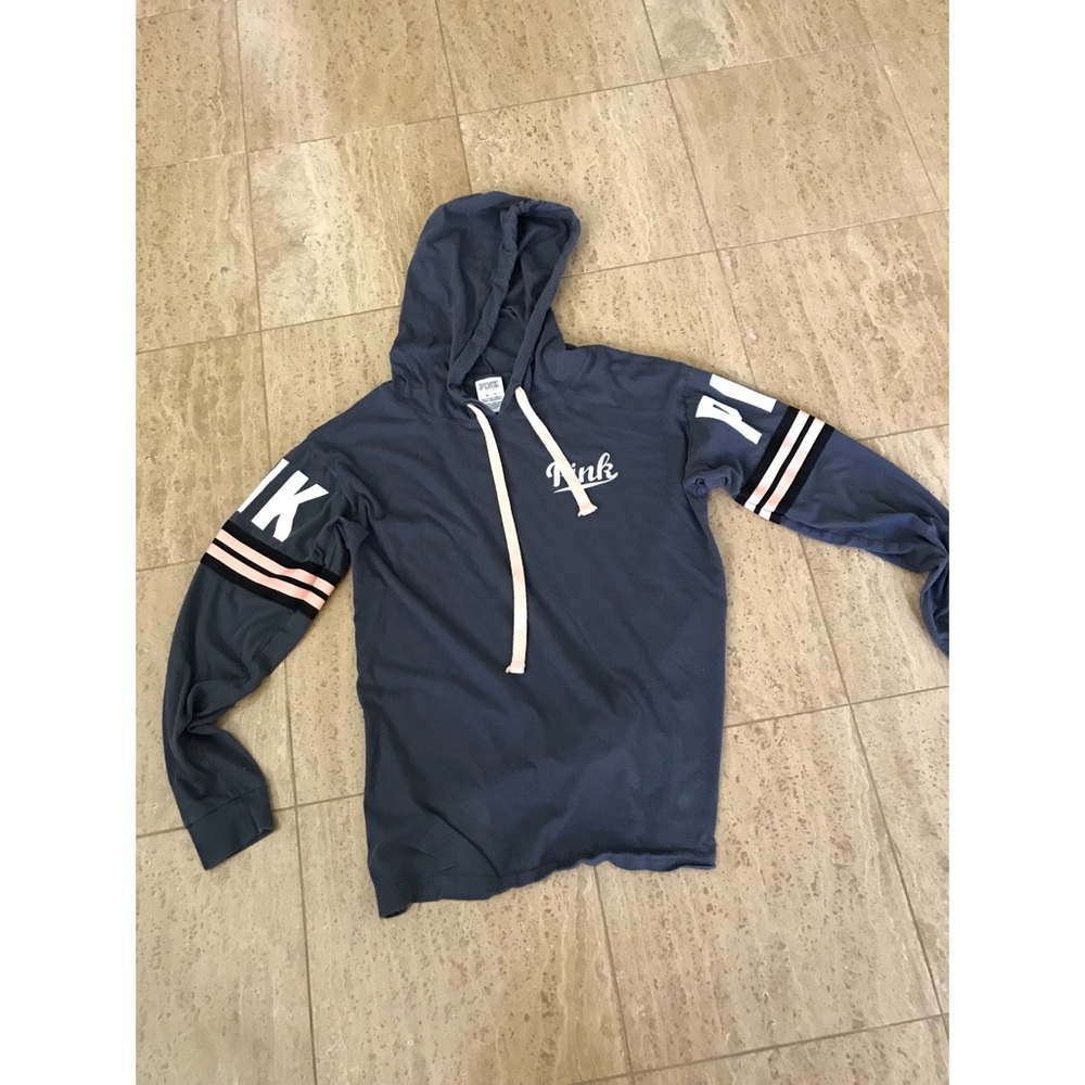 Varsity long sleeve tee || VS pink ||