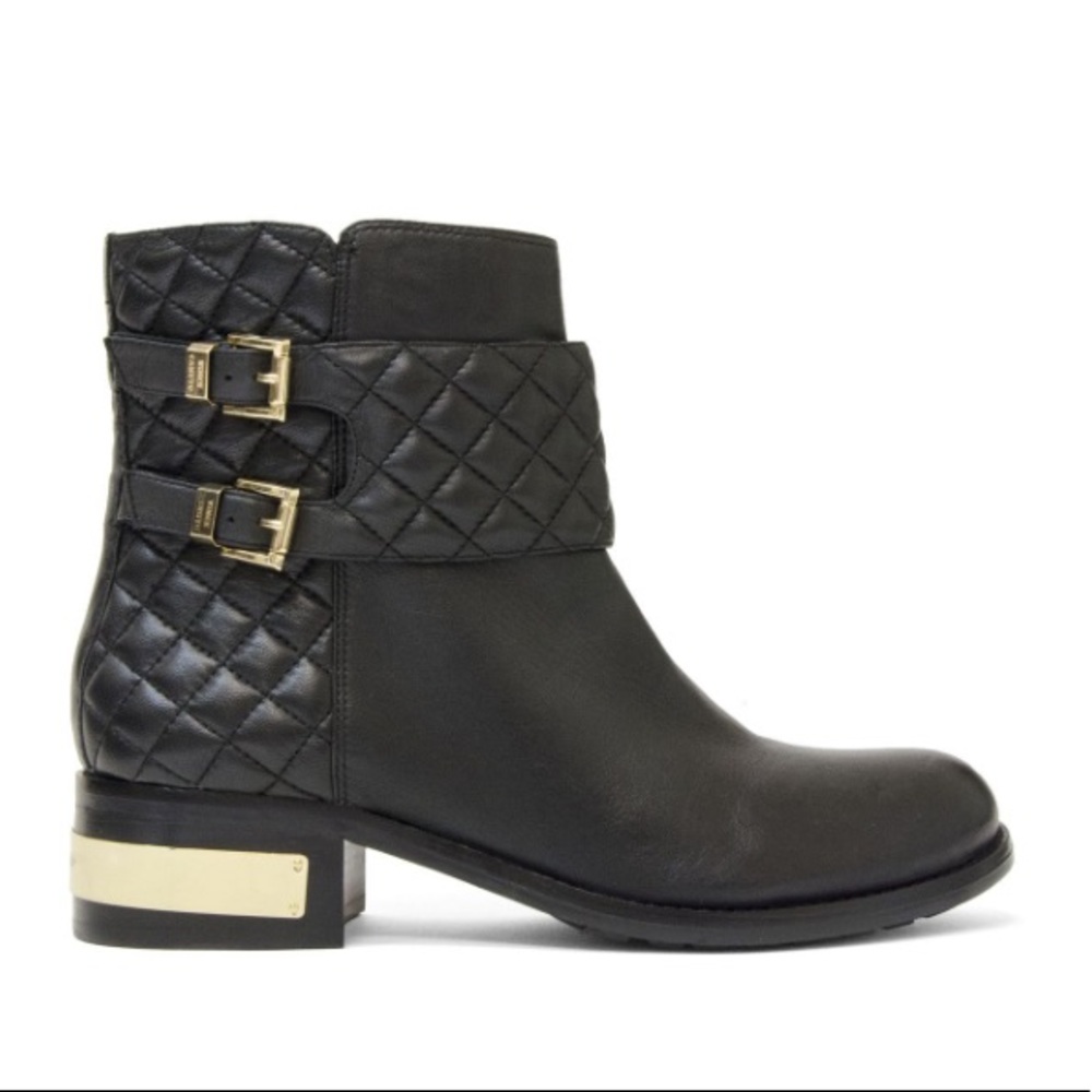 Vince Camuto quilted leather short booties