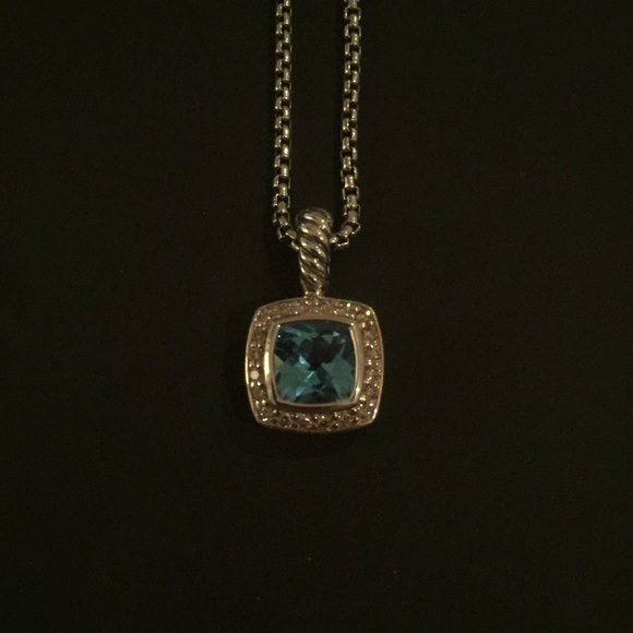 David Yurman Blue Topaz Necklace - Picture 2 of 3