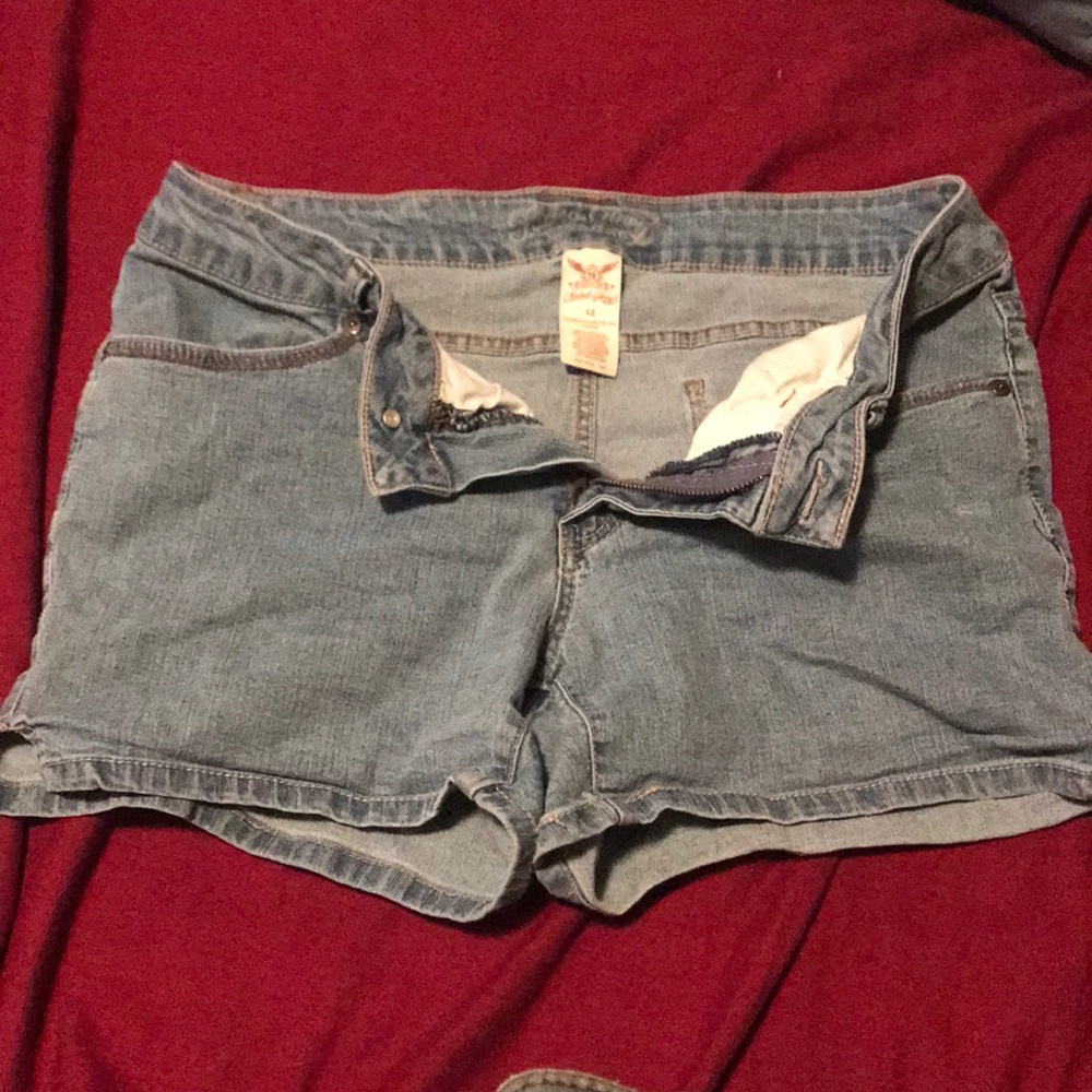 Blue jean shorts