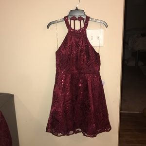 Short A-Line Sequin Homecoming Dress