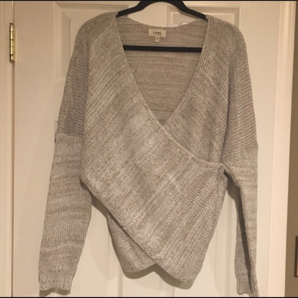 Last One ❤️ Oatmeal Wrap Sweater - Picture 8 of 8