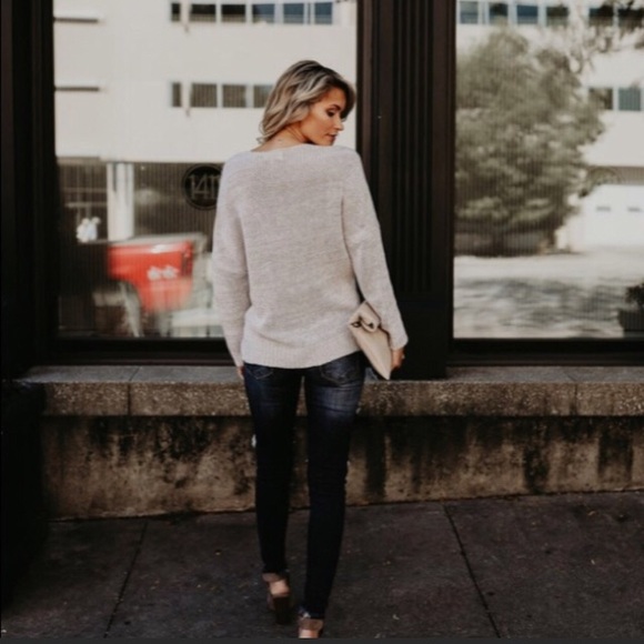 Last One ❤️  Oatmeal Wrap Sweater - Picture 4 of 8