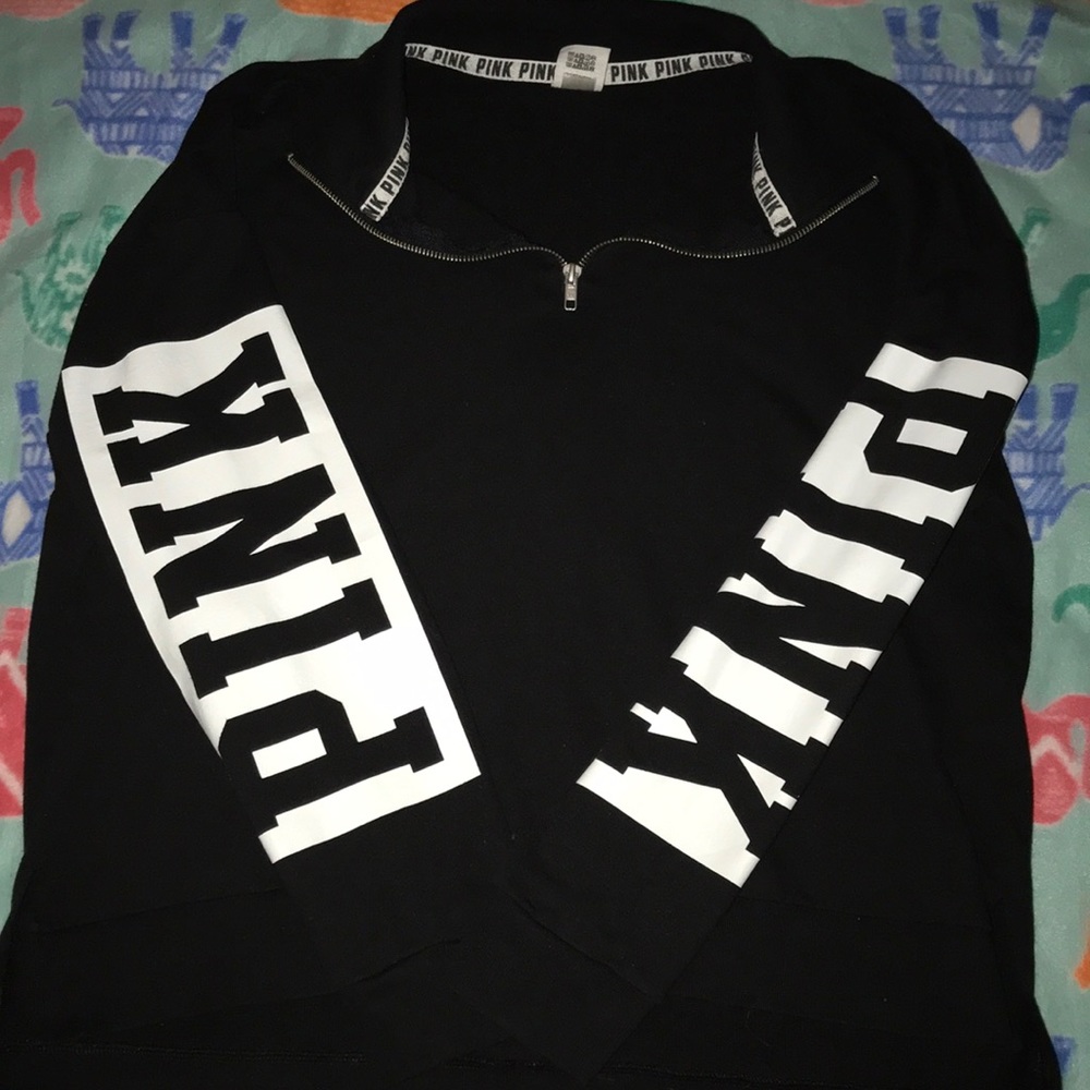 PINk Black & White half zip!