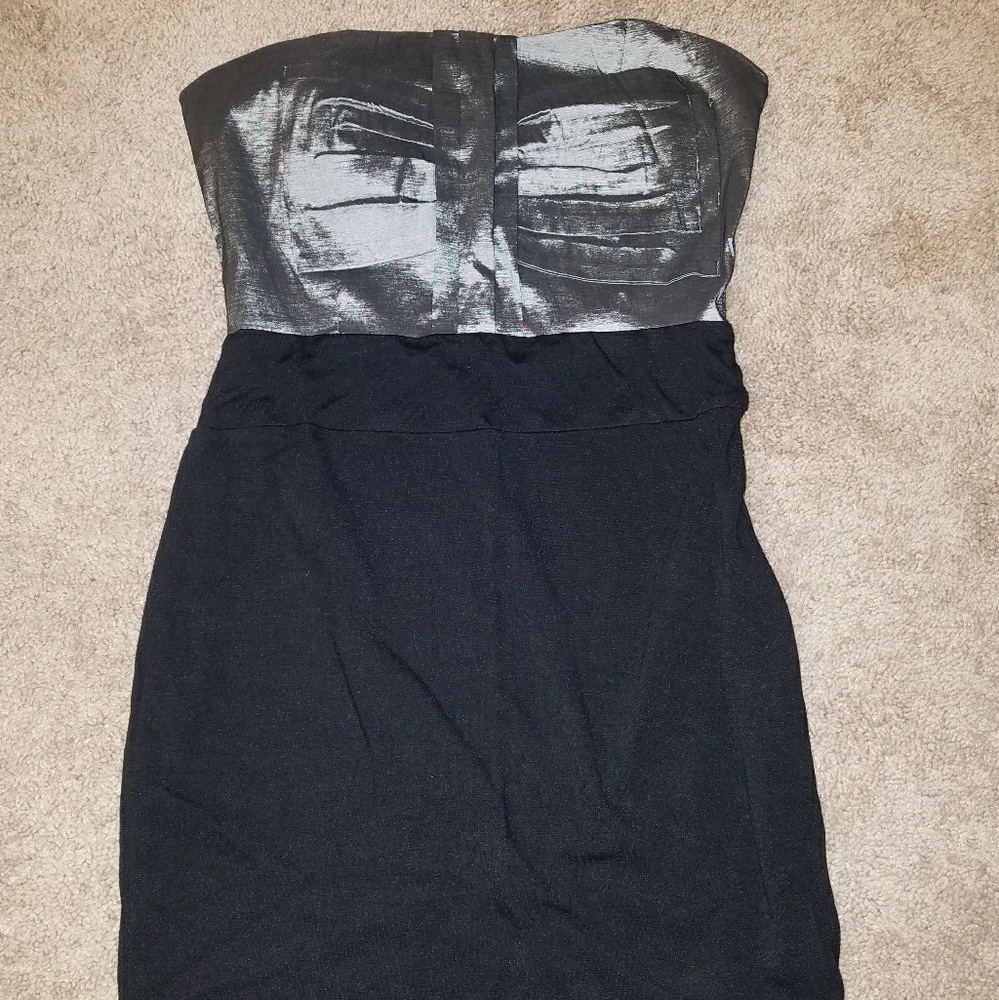 💋Sexy gray and black bodycon mini dress