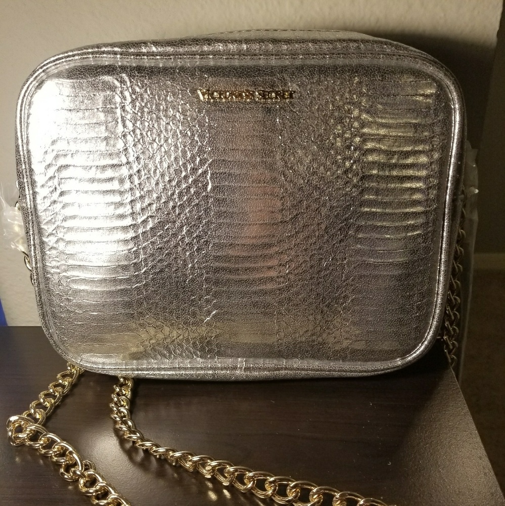 Platinum, gold chain Victoria's Secret purse