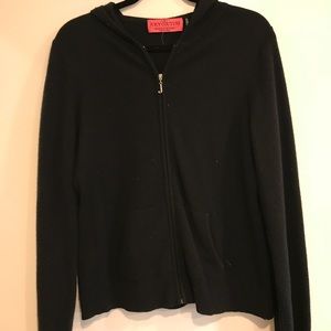 Vintage juicy cashmere zip front jacket