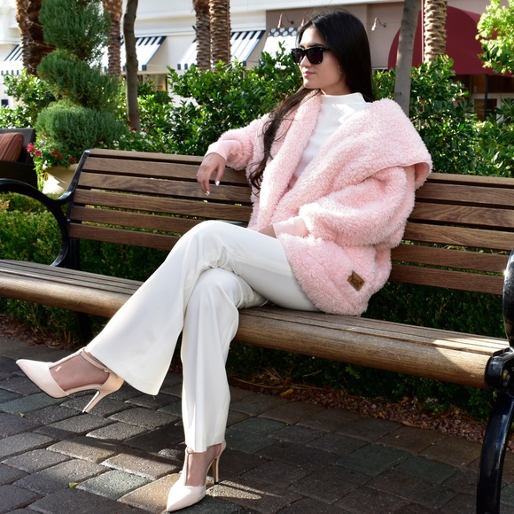 Nordic Beach Fluffy Jacket (Pink) - Picture 4 of 7