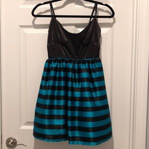 Mini Black and Turquoise Dress