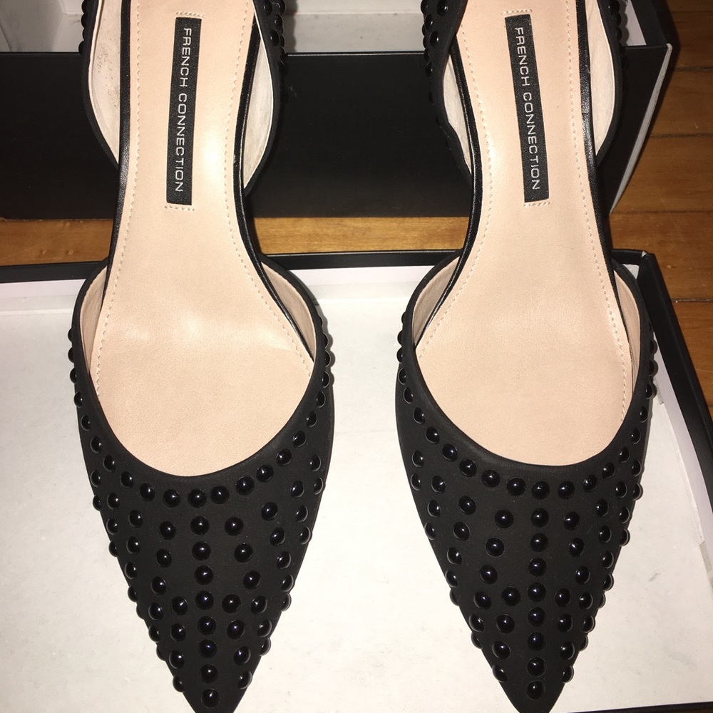 Black studded heals