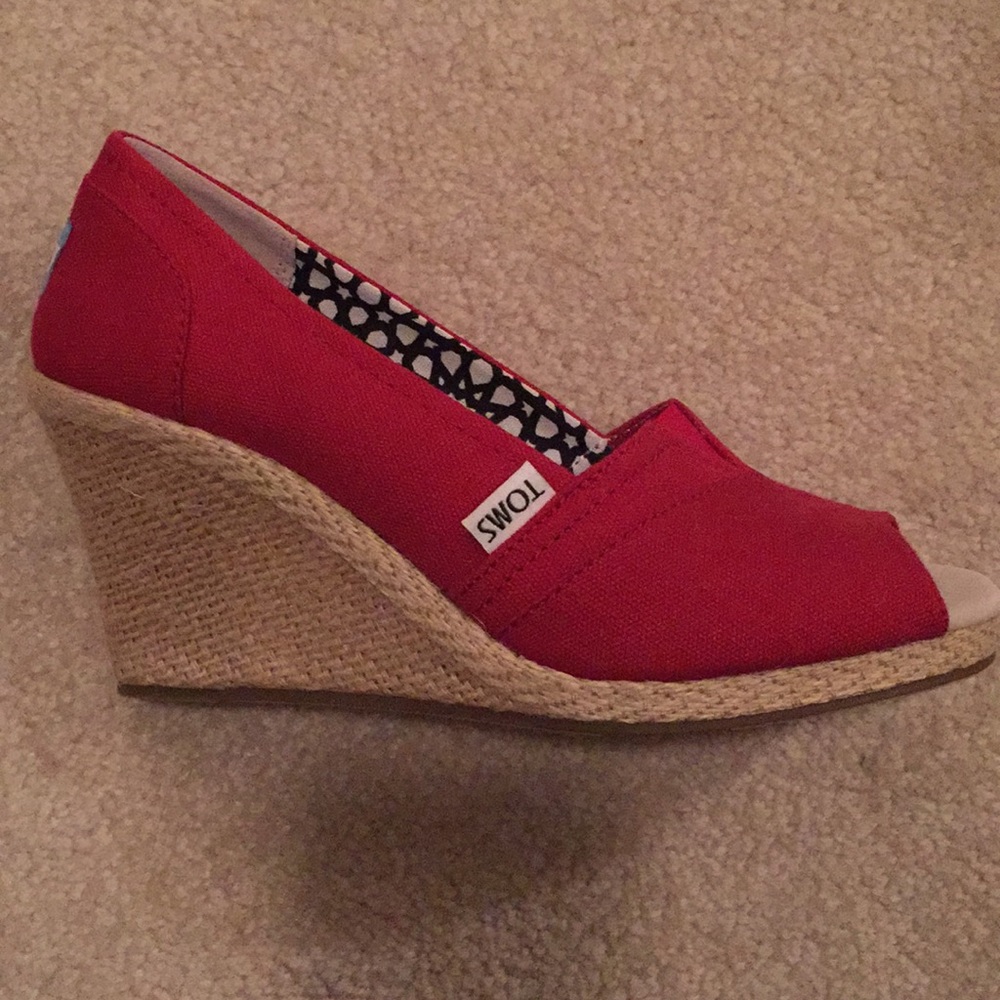 TOMS Peeptoe Wedge