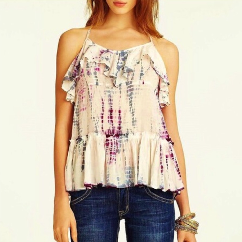 Free People racerback tie dye top