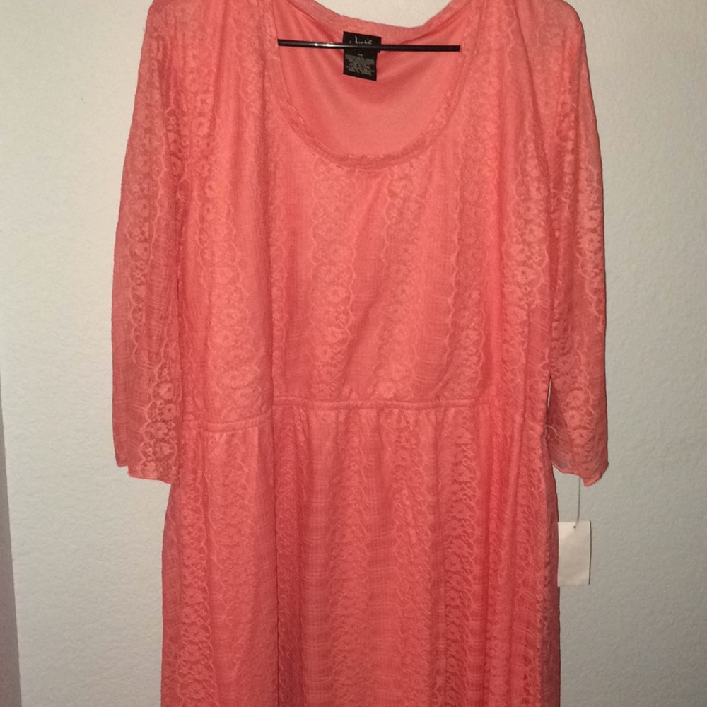 Pink lace dress 3x