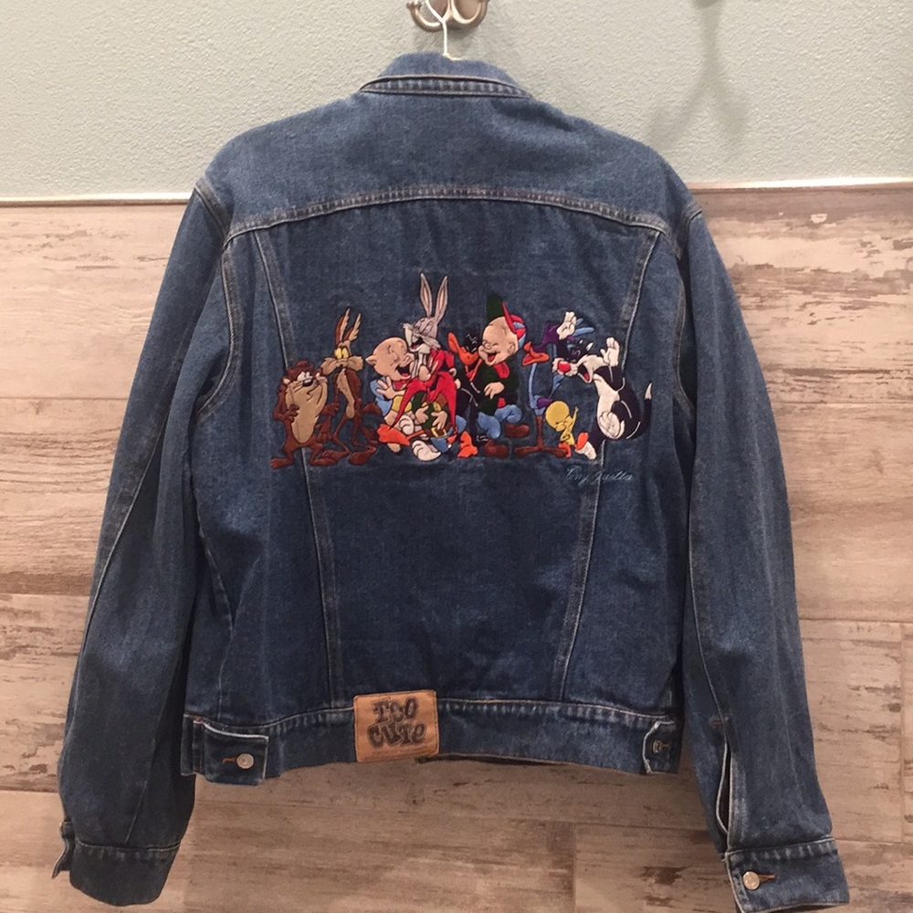 Too Cute Looney Tunes embroidered denim jacket