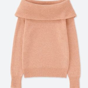 Uniqlo pink cowlneck sweater