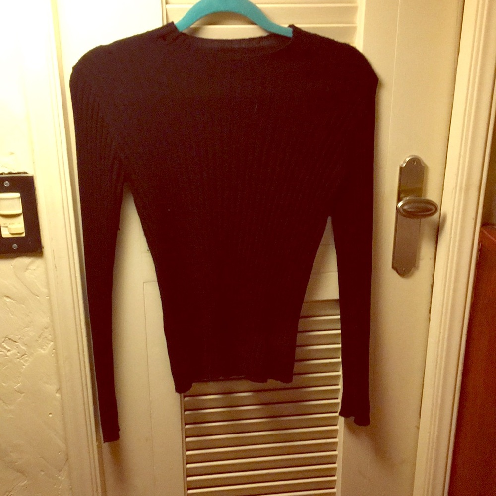 Vince ripped cashmere sweater black