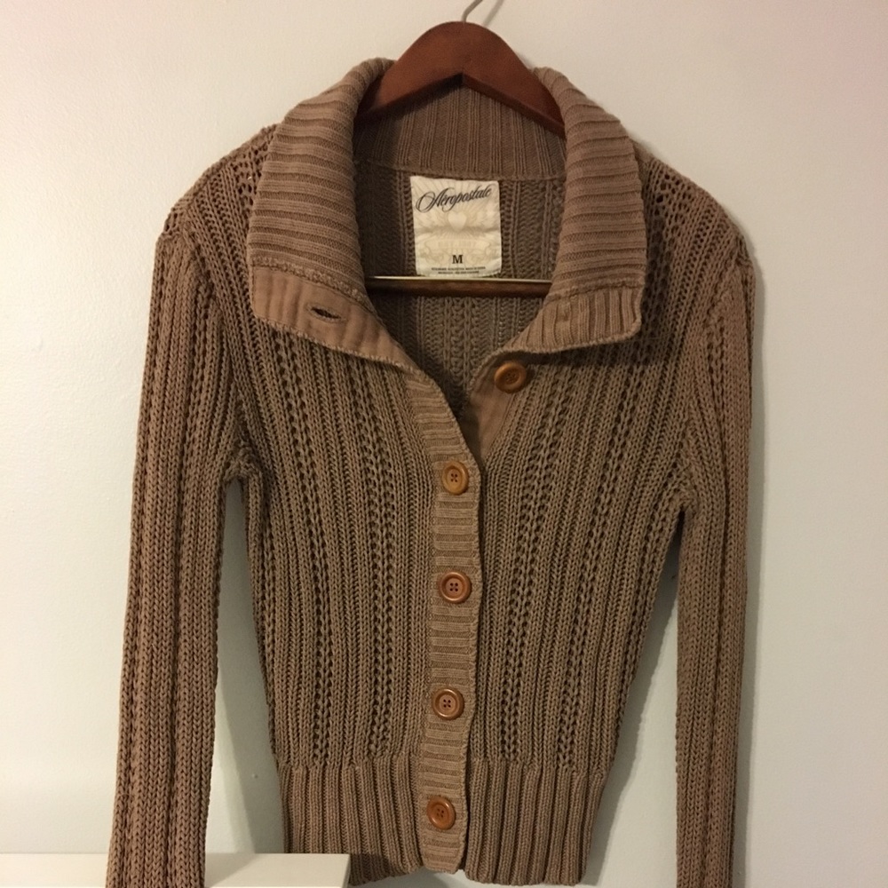 Aeropostale Tan/Brown Sweater