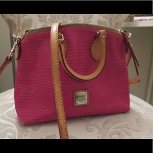 Pink textured Dooney & Burke small purse
