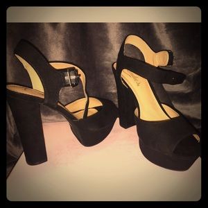 Velvet Platform Heels!