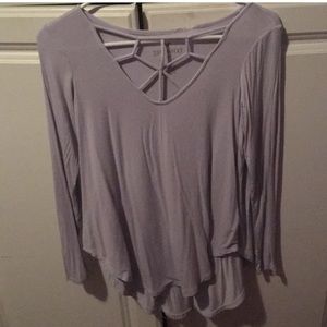 Lavandar, strappy neck long sleeve