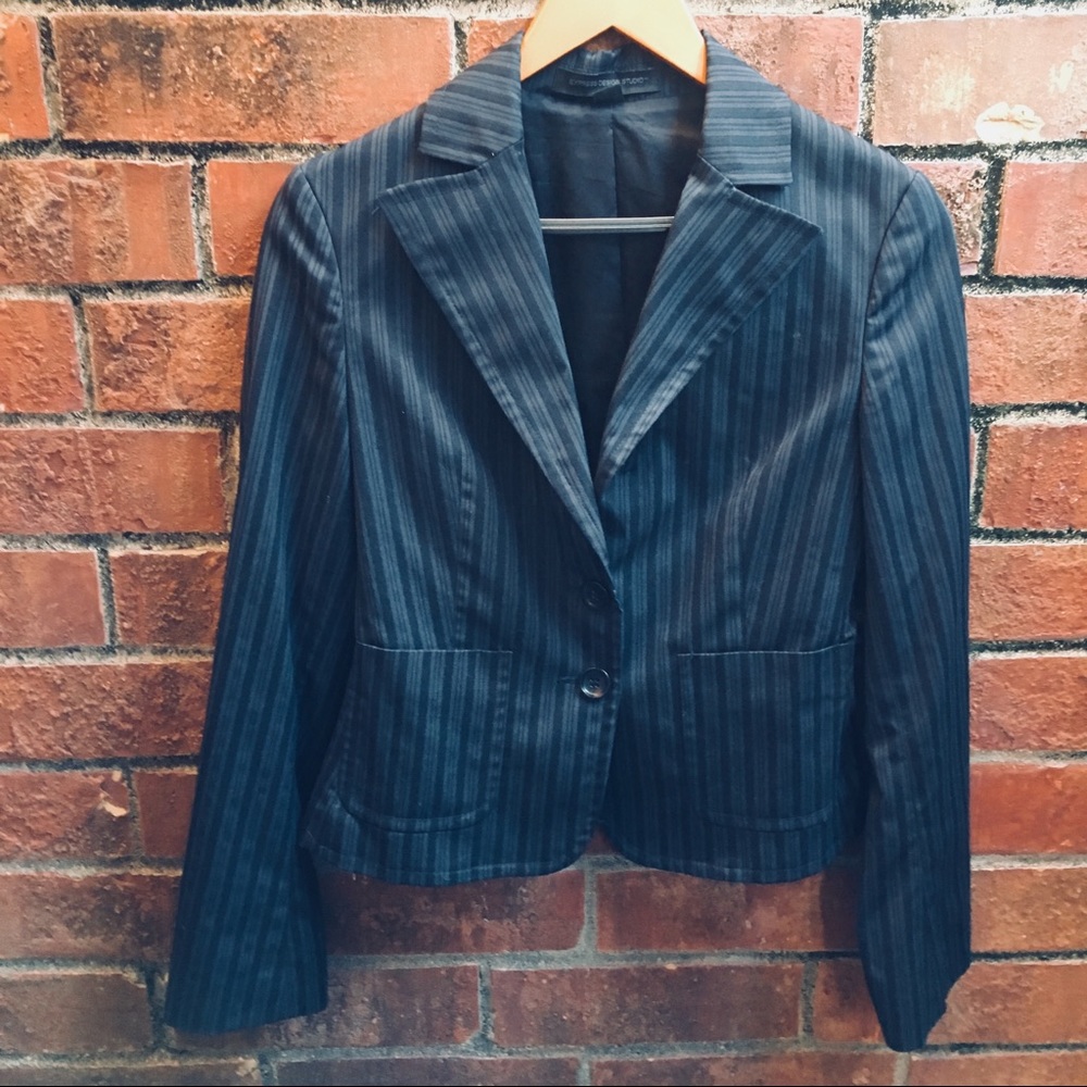 Express Pinstripe Blazer Jacket