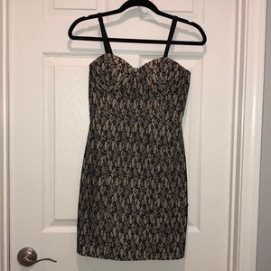 Sheer Floral Lace Mini Dress