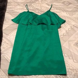 Green dress.