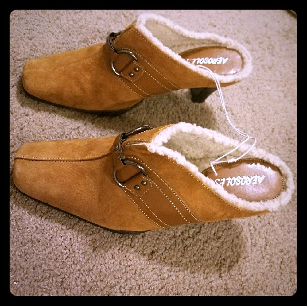 Aerosoles Clogs Mules Winter Fur Boots