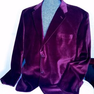 Men's  52 R Deep Purple Velvet Dress Jacket