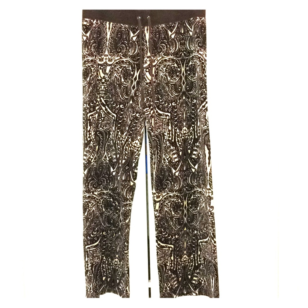 Juicy couture patterned velour pants