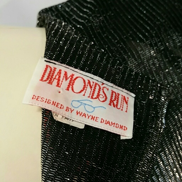 Vintage Diamond's Run Silver Lame' peplum Dress - Picture 7 of 7