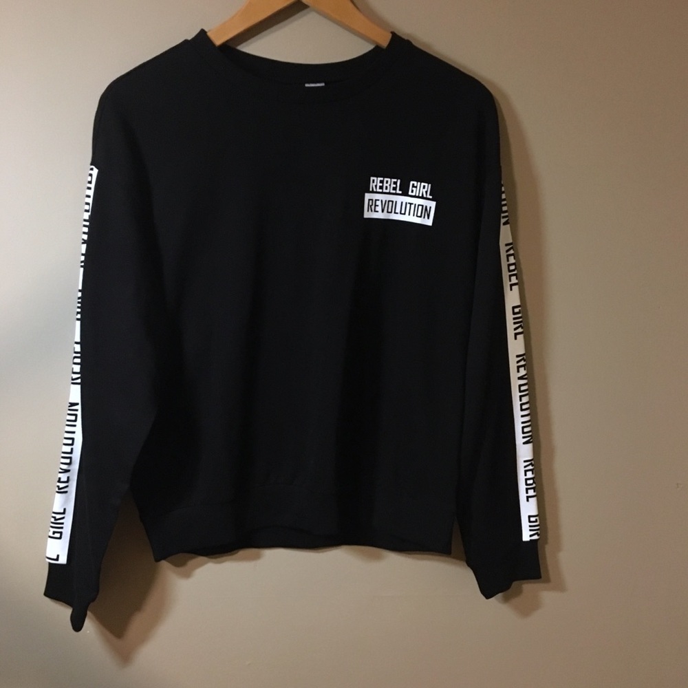 Black “REBEL GIRL REVOLUTION” Sweater