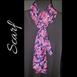 Navy Blue & Red Scarf