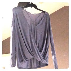 Dusky grayish blue cris crow front top.