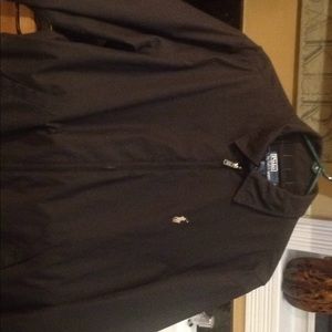 Men's medium black light polo jacket