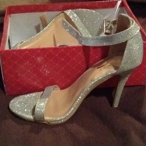 Silver Party Holiday Heels