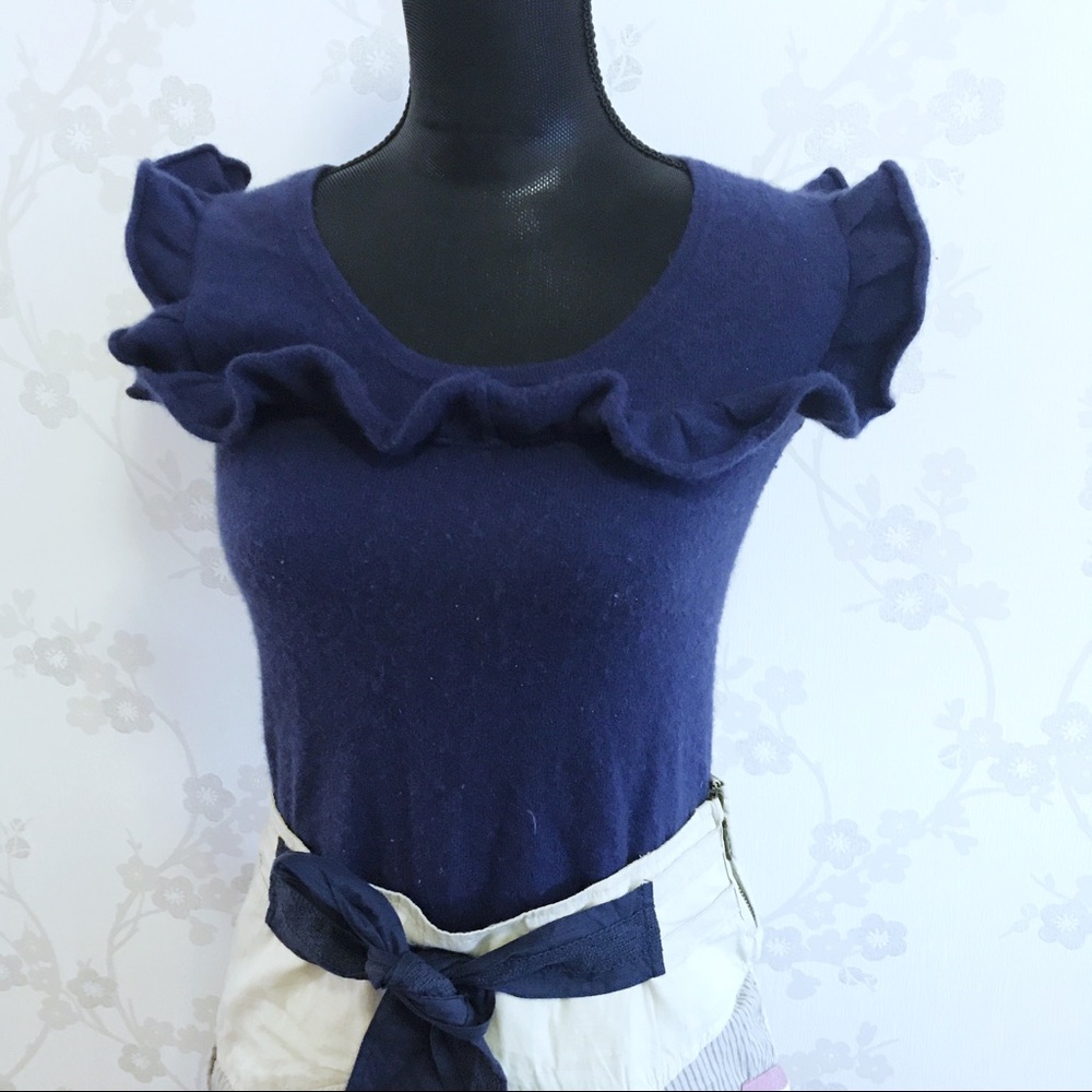 Cashmere ruffle top