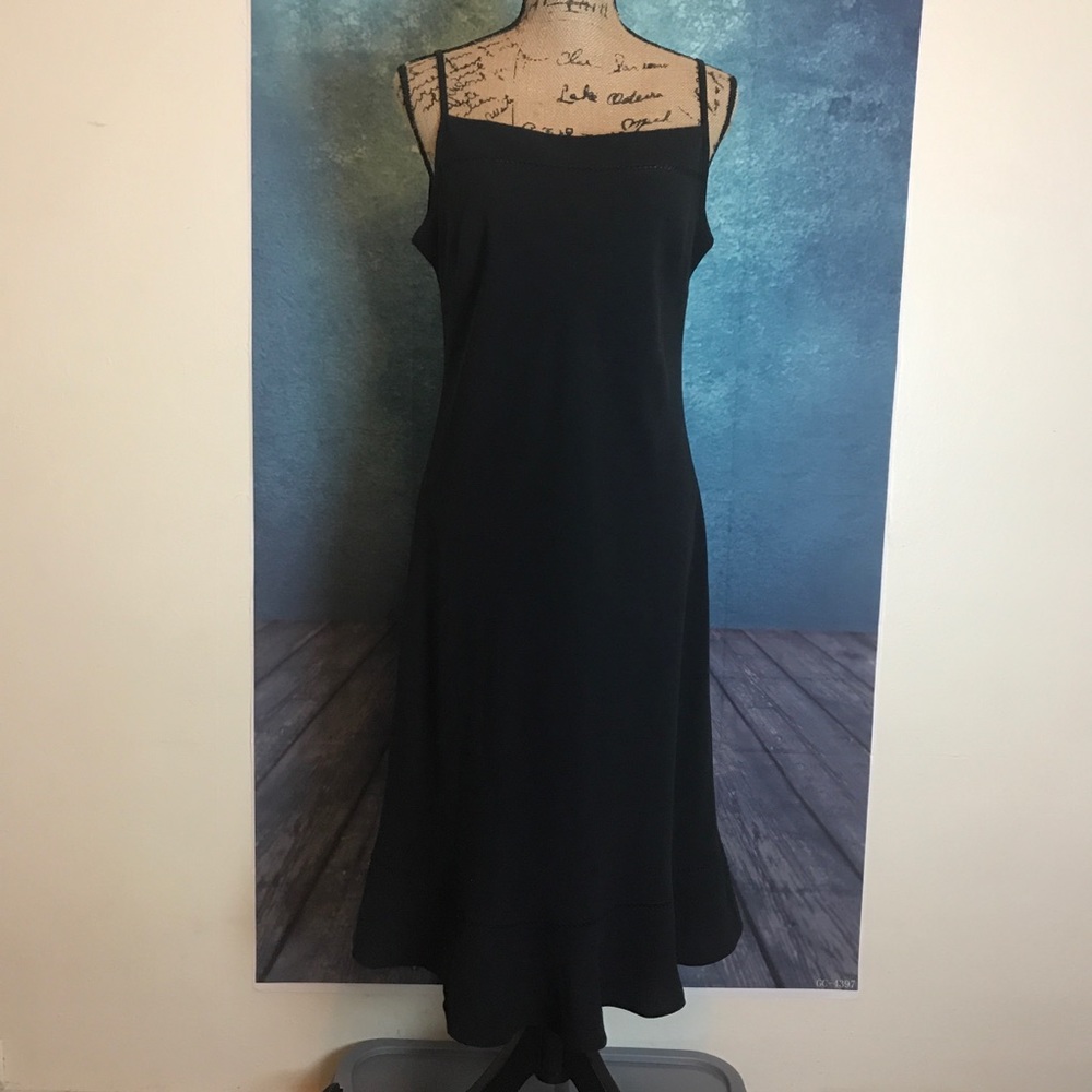 LOFT Long black Cocktail Party Wedding Dress 10