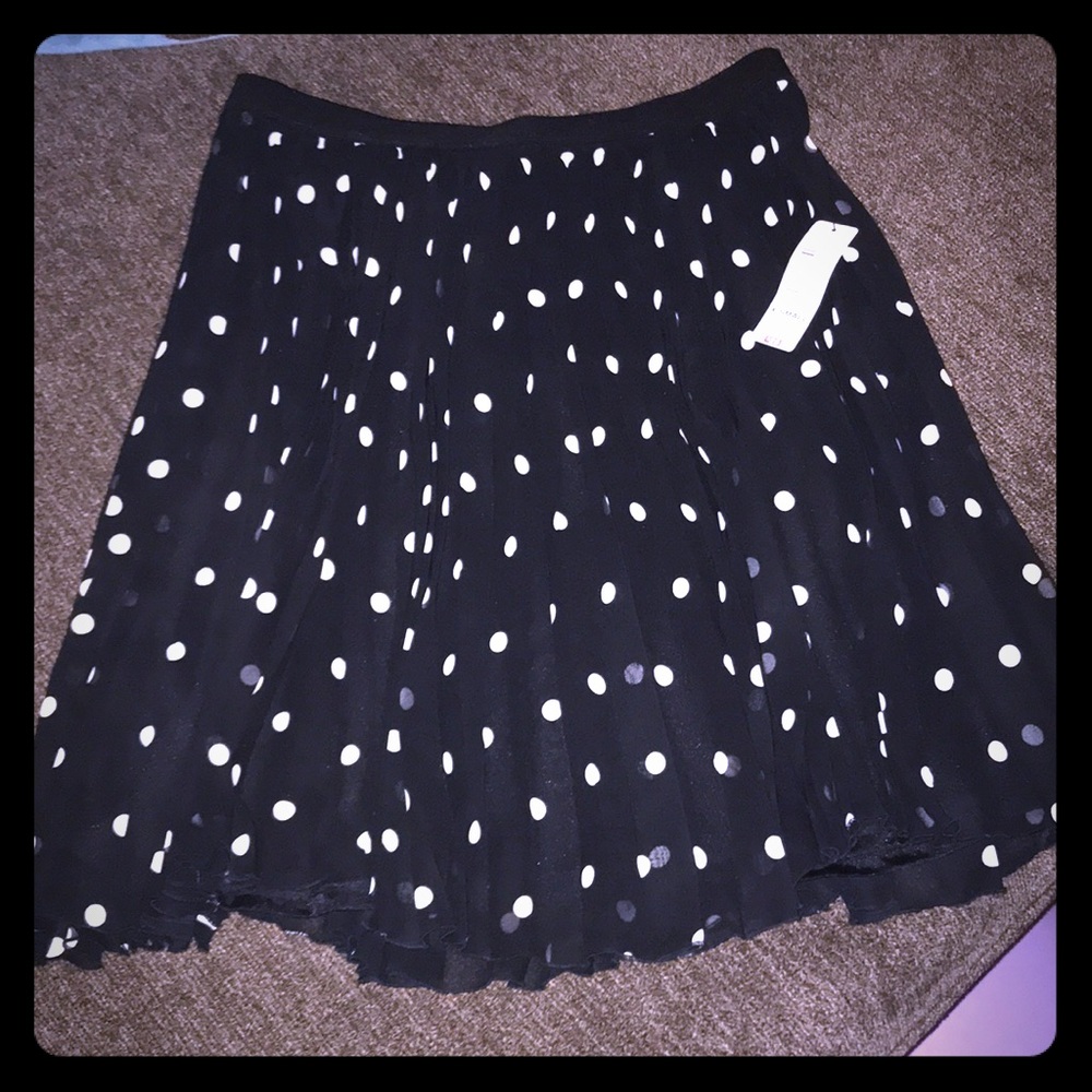 Polka Dot pleated skirt NWT