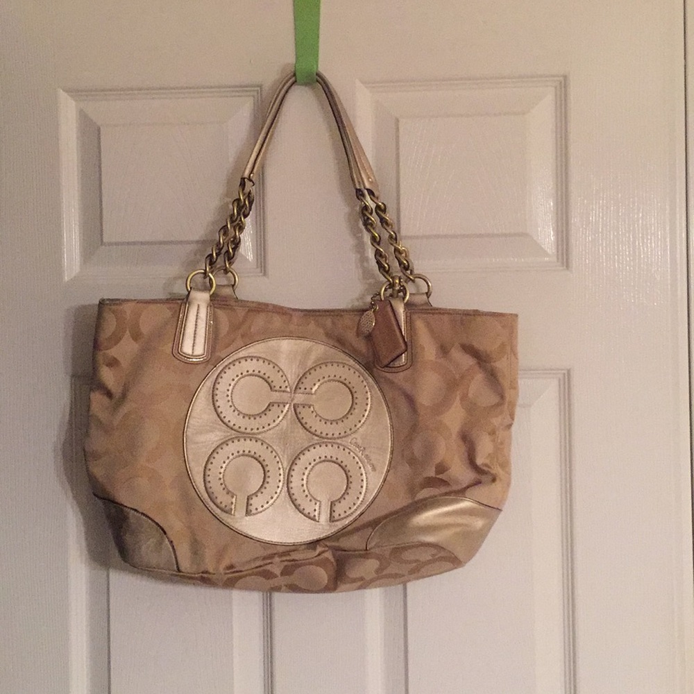 Authentic Gold Coach Purse