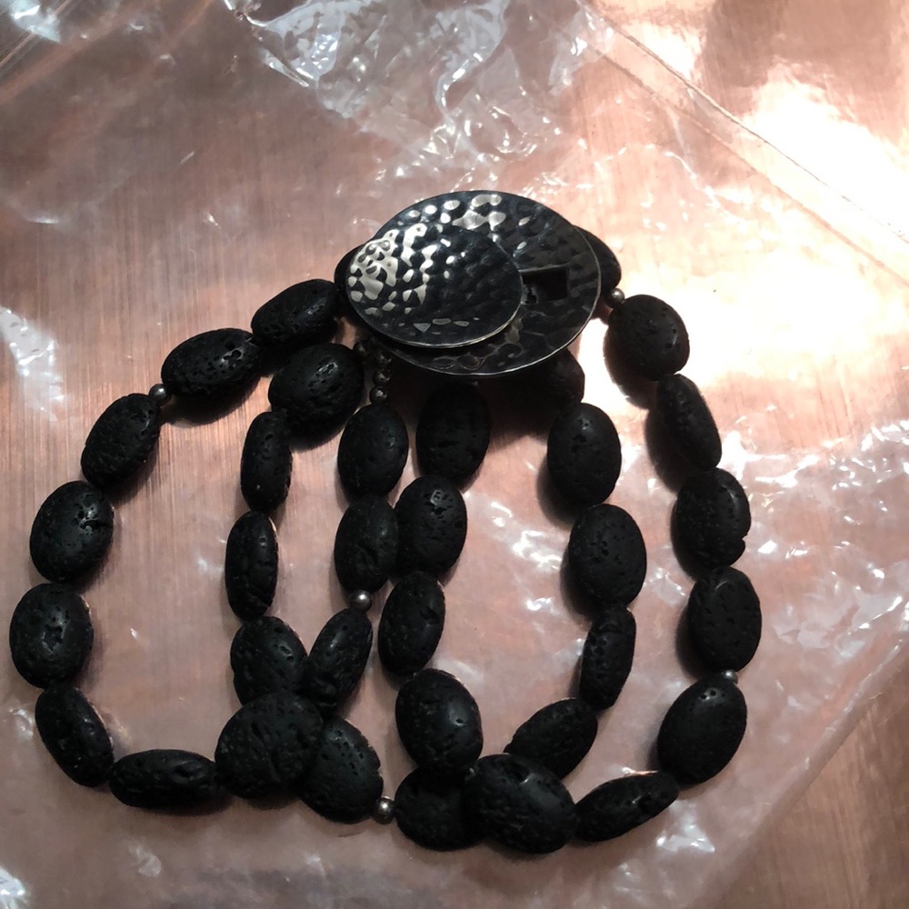 Black Lava Bead bracelet BEAUTIFUL